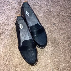 Dr Scholl slip on loafers, black, never worn